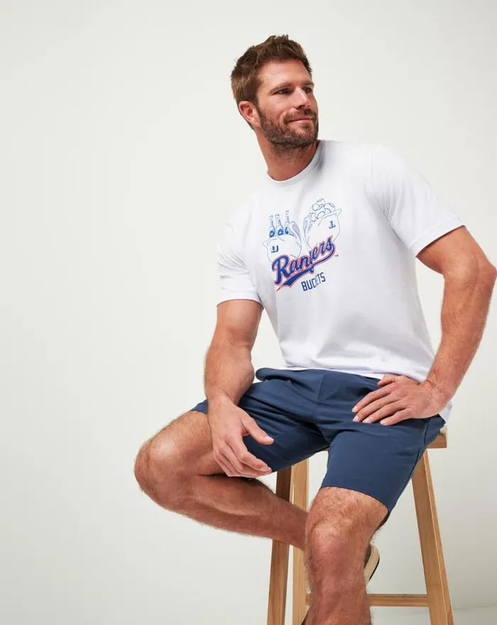 Men TEXAS RANGERS STRIKE ONE TEE White TravisMathew Tees