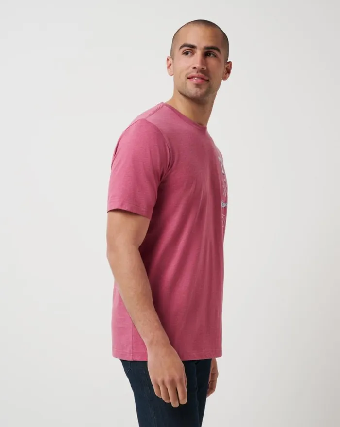 Men TEXAS RANGERS SUNSET SLAM 20 TEE Heather Red TravisMathew Tees