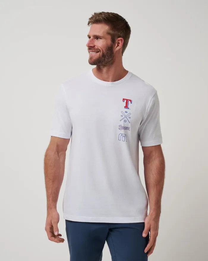 Men TEXAS RANGERS SUNSET SLAM 20 TEE White TravisMathew Tees