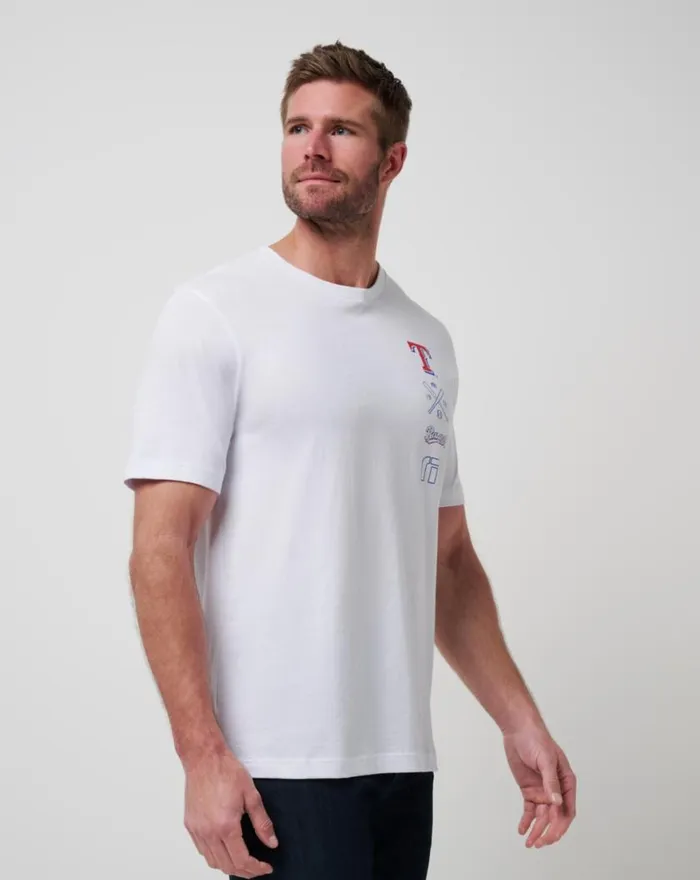 Men TEXAS RANGERS SUNSET SLAM 20 TEE White TravisMathew Tees