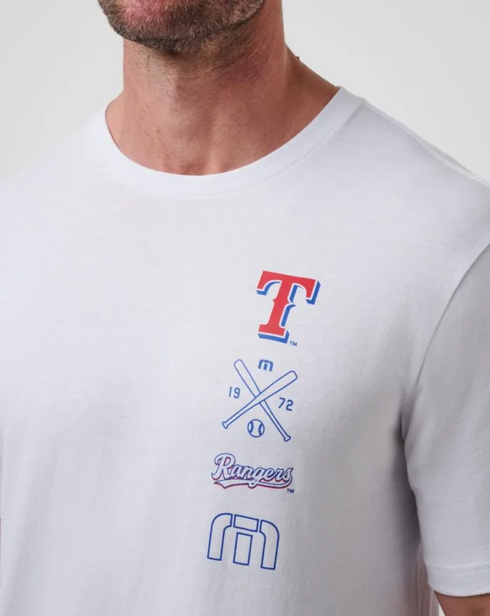 Men TEXAS RANGERS SUNSET SLAM 20 TEE White TravisMathew Tees