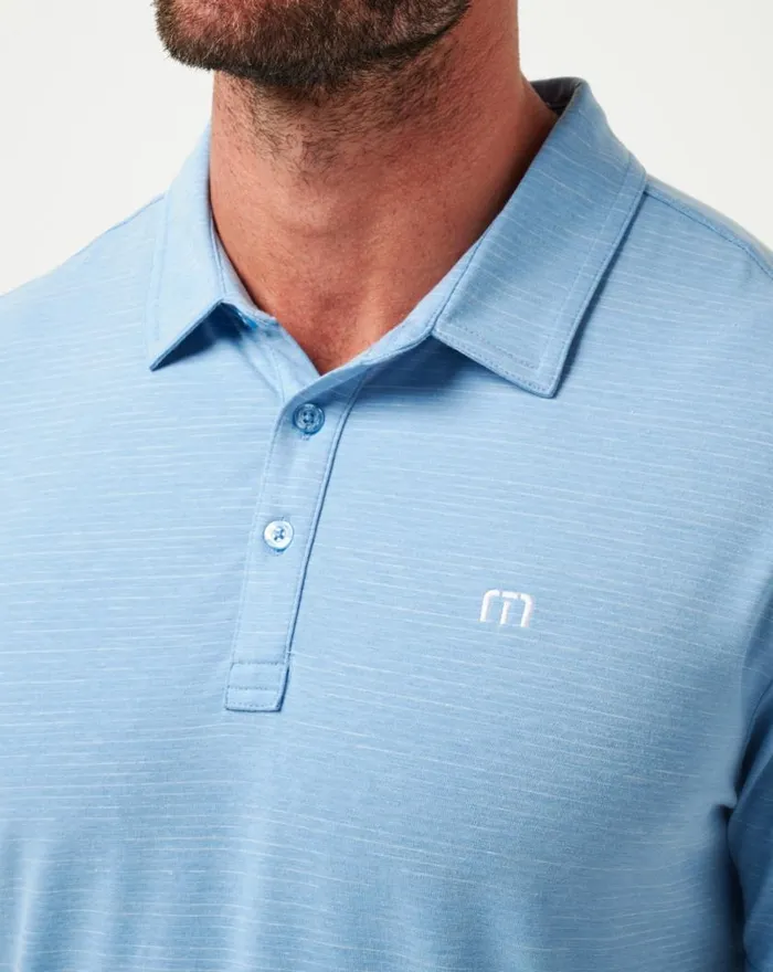 Men TEXAS RANGERS THE HEATER POLO Heather Heritage Blue TravisMathew Polos