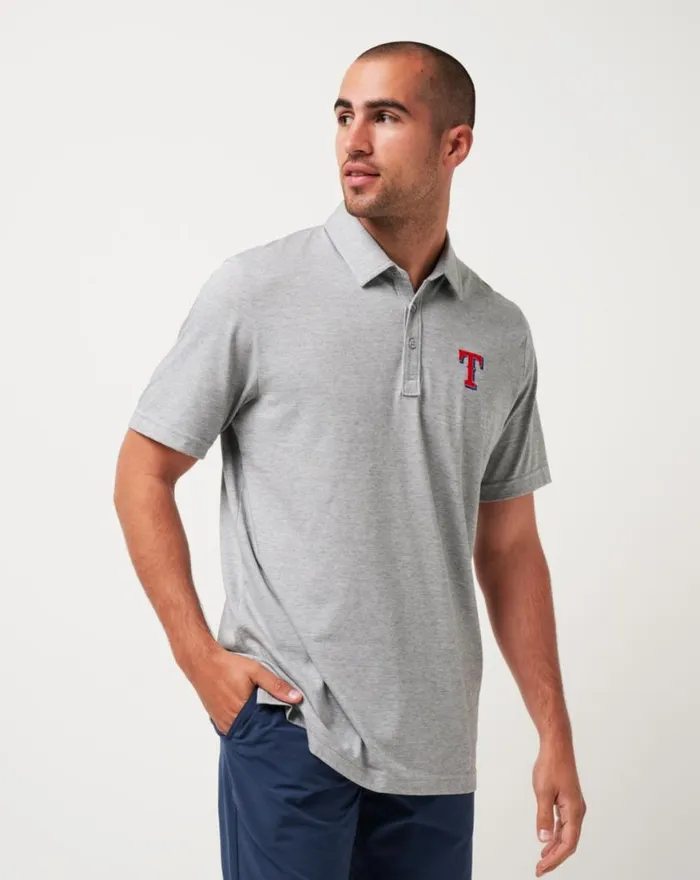Men TEXAS RANGERS THE ZINNA POLO Heather Grey TravisMathew Polos