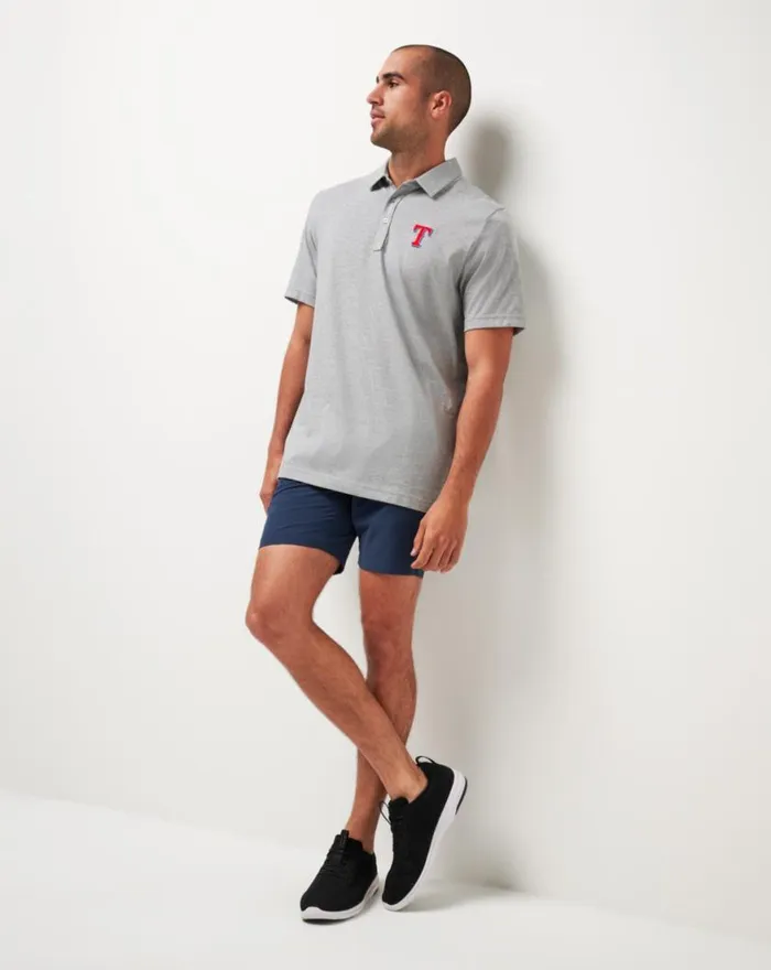 Men TEXAS RANGERS THE ZINNA POLO Heather Grey TravisMathew Polos