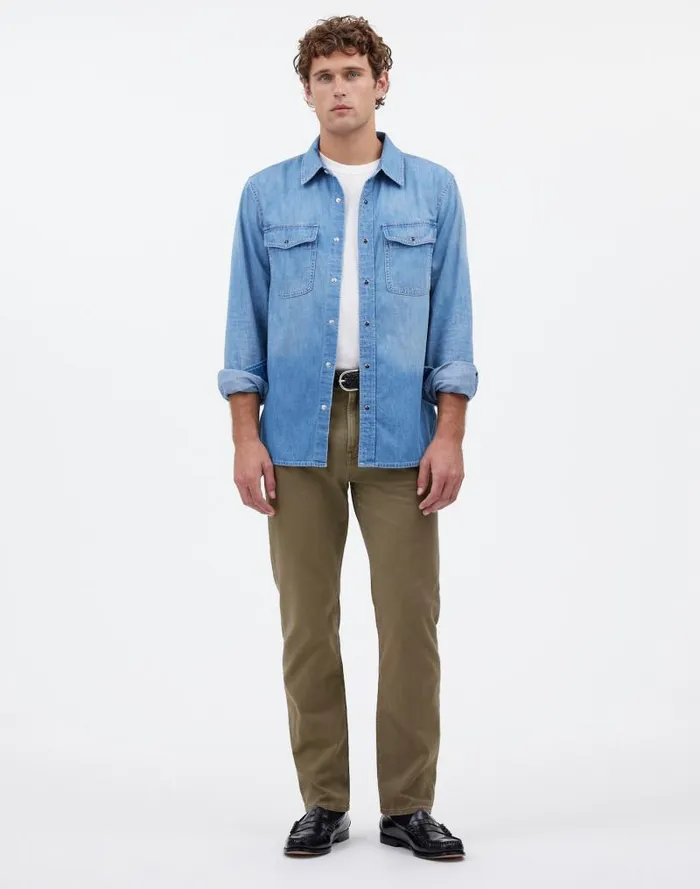 Men The Allday 1991 StraightLeg Pant Driftwood Brown Madewell Jeans