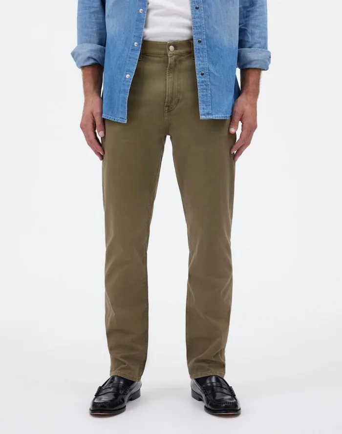 Men The Allday 1991 StraightLeg Pant Driftwood Brown Madewell Jeans