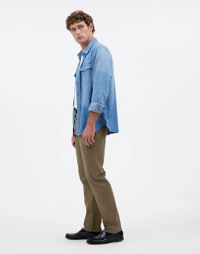 Men The Allday 1991 StraightLeg Pant Driftwood Brown Madewell Jeans