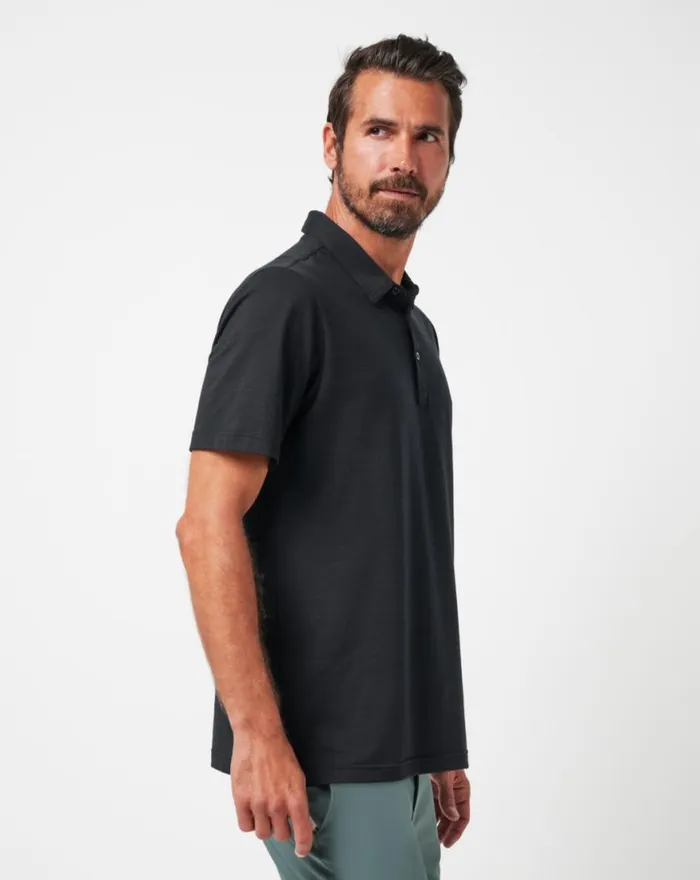 Men THE HEATER POLO Black TravisMathew Polos