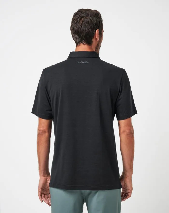 Men THE HEATER POLO Black TravisMathew Polos
