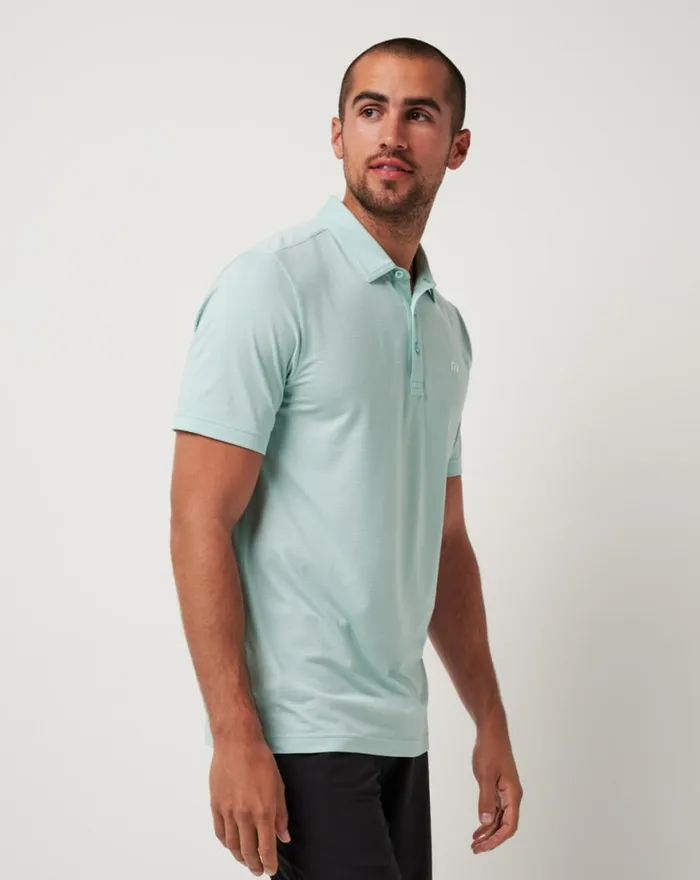 Men THE HEATER POLO Eggshell Blue TravisMathew Polos