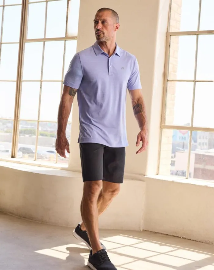 Men THE HEATER POLO Heather Violet Storm TravisMathew Polos
