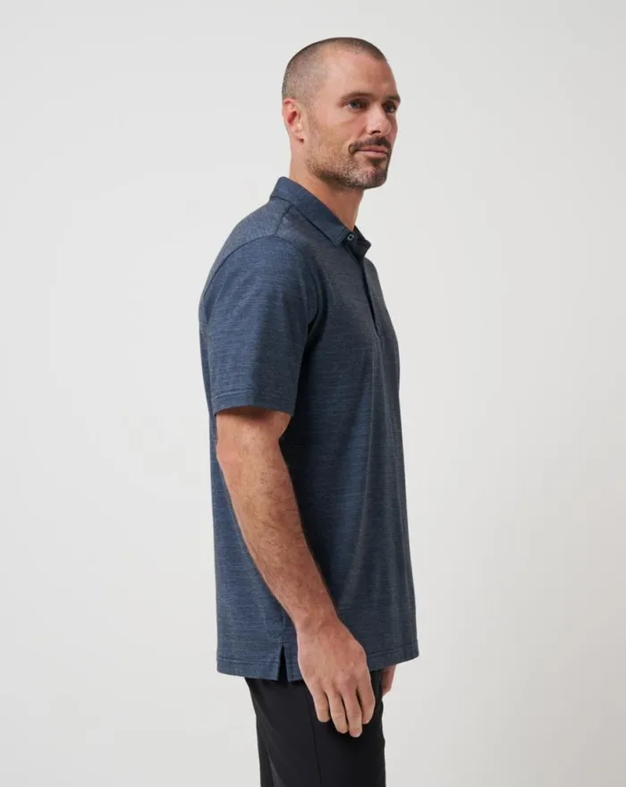 Men THE HEATER POLO Vintage Indigoblack TravisMathew Polos