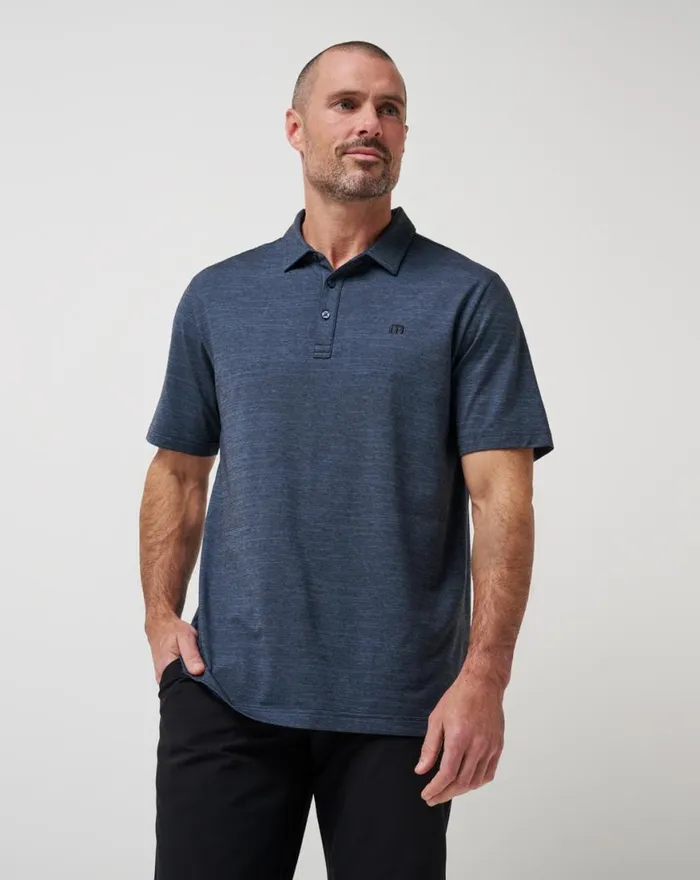 Men THE HEATER POLO Vintage Indigoblack TravisMathew Polos