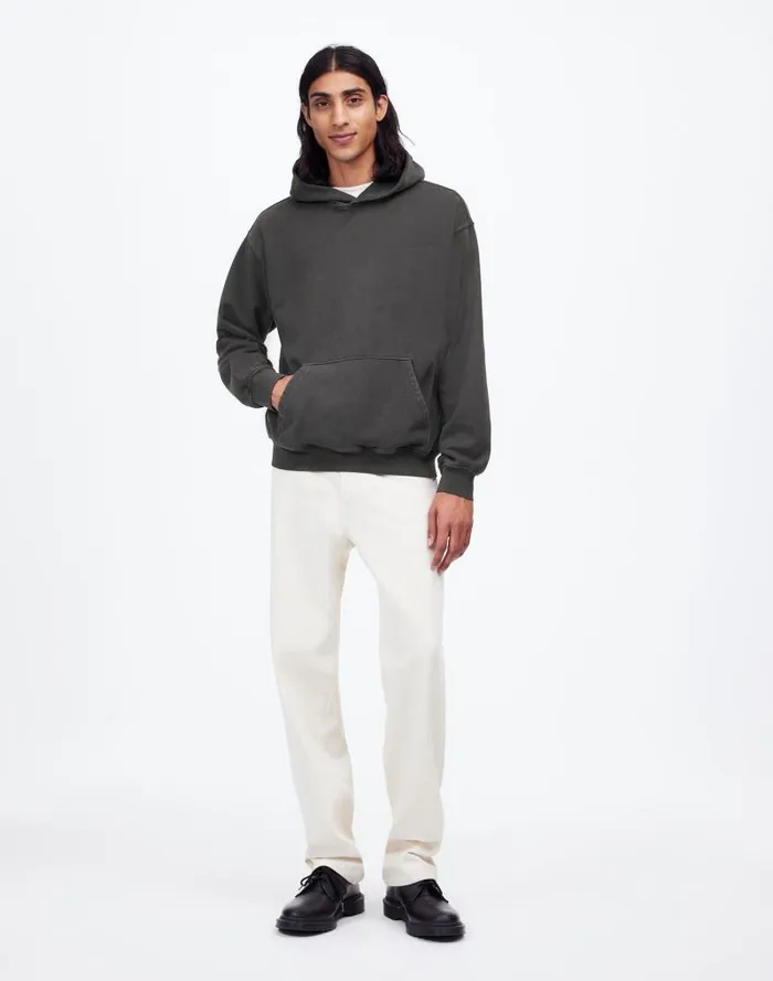 Men The McCarren Midweight Hoodie Sweatshirt Coal Madewell Hoodies and Sweatshirts