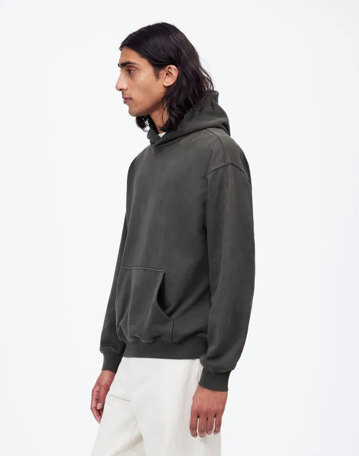 Men The McCarren Midweight Hoodie Sweatshirt Coal Madewell Hoodies and Sweatshirts
