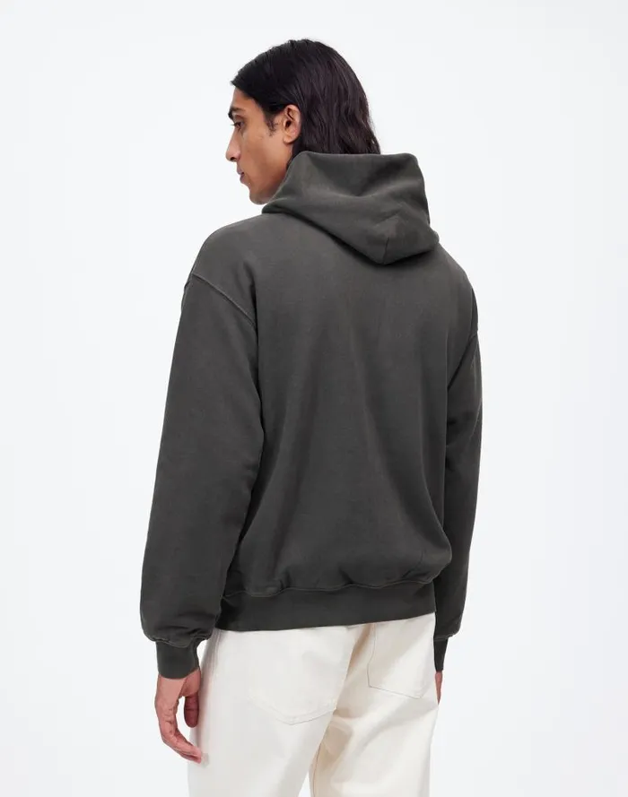 Men The McCarren Midweight Hoodie Sweatshirt Coal Madewell Hoodies and Sweatshirts