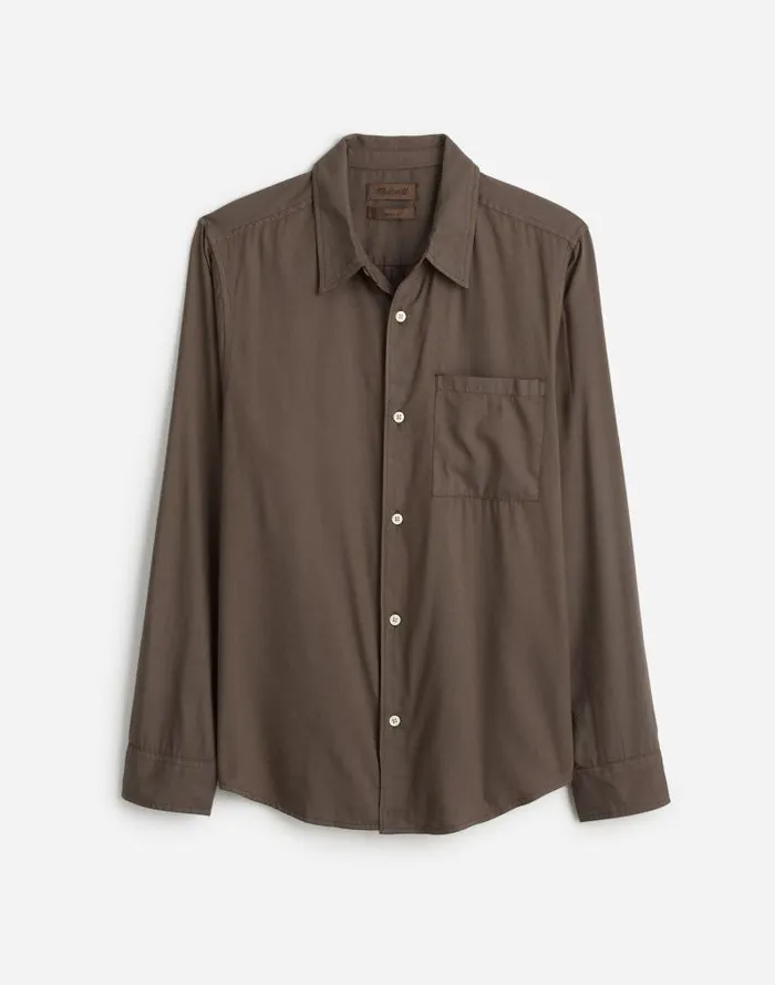 Men The Perfect Shirt In Softdrape Twill Dark Surplus Madewell Shirts