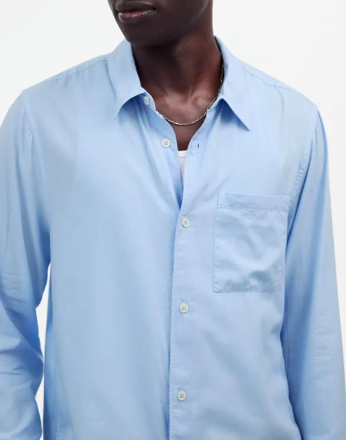 Men The Perfect Shirt In Softdrape Twill Peri Blue Madewell Shirts