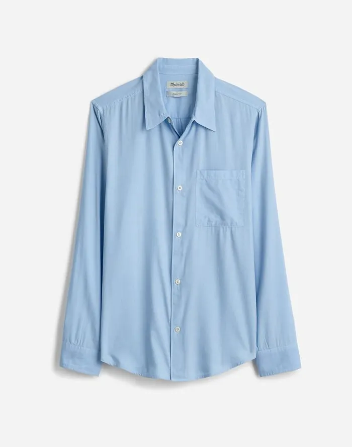 Men The Perfect Shirt In Softdrape Twill Peri Blue Madewell Shirts