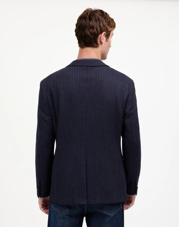 Men The Roebling TwoButton Blazer In Italian Fabric Dark Navy Madewell Coats Jackets