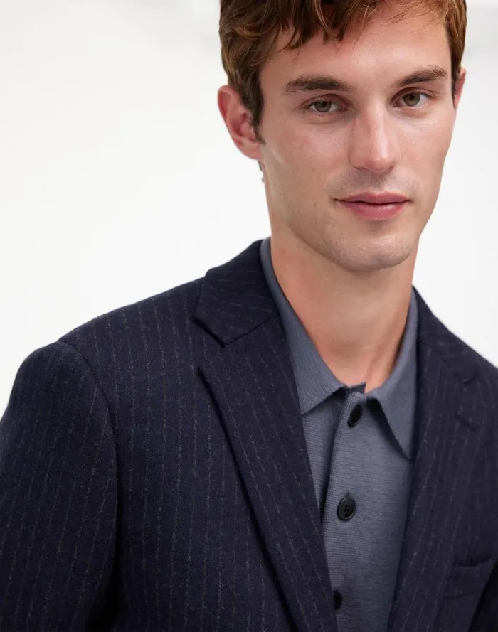 Men The Roebling TwoButton Blazer In Italian Fabric Dark Navy Madewell Coats Jackets