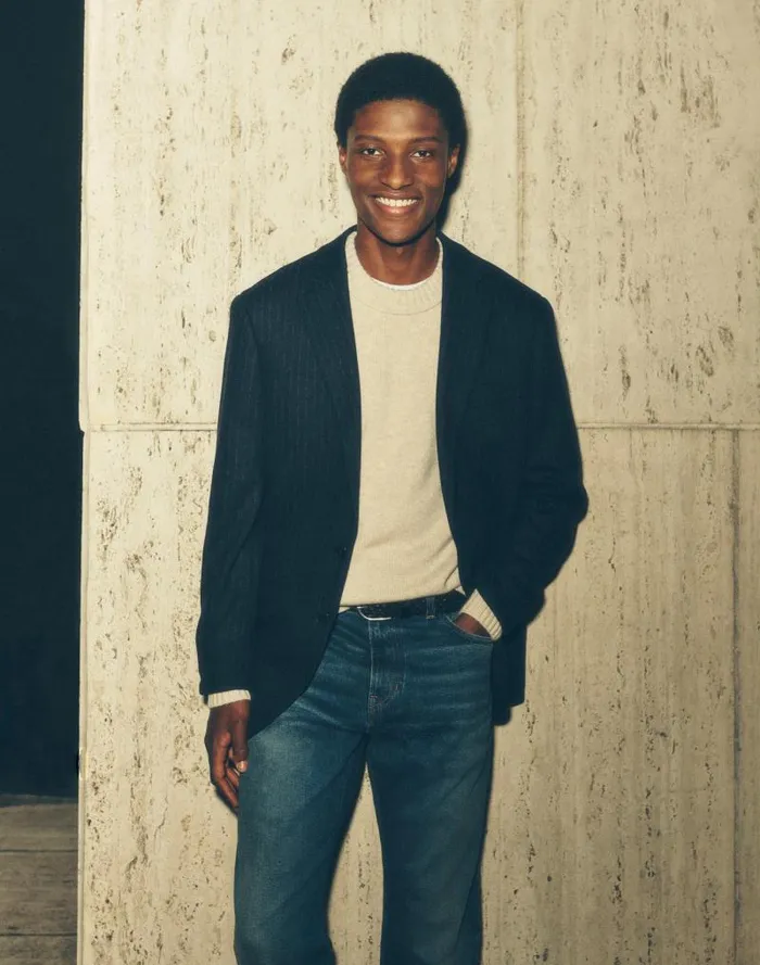 Men The Roebling TwoButton Blazer In Italian Fabric Dark Navy Madewell Coats Jackets