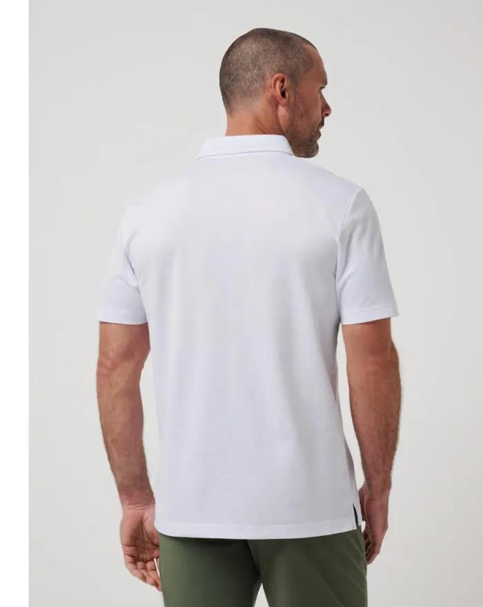 Men THE ZINNA 20 POLO White TravisMathew Polos