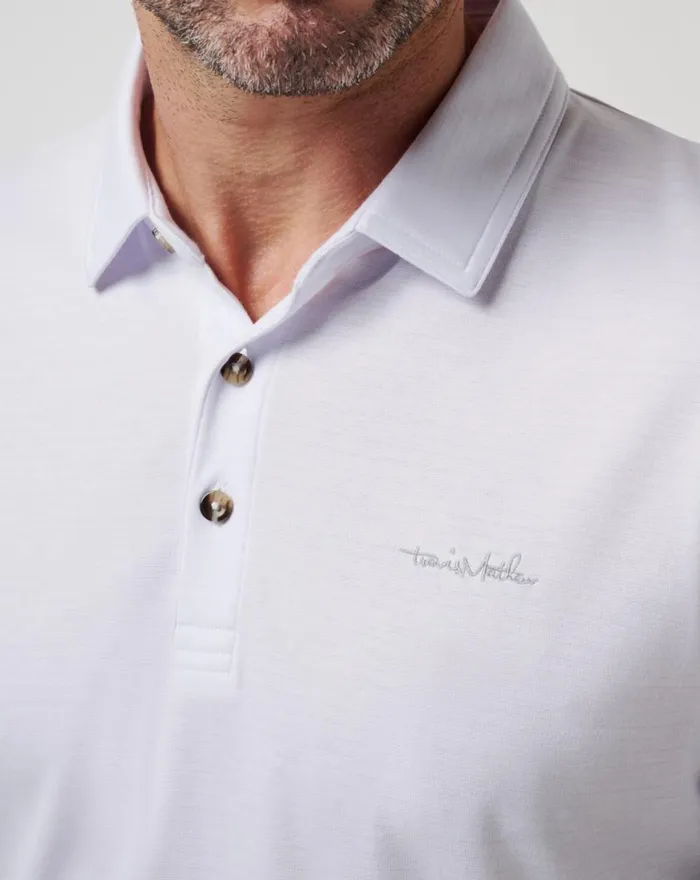 Men THE ZINNA 20 POLO White TravisMathew Polos