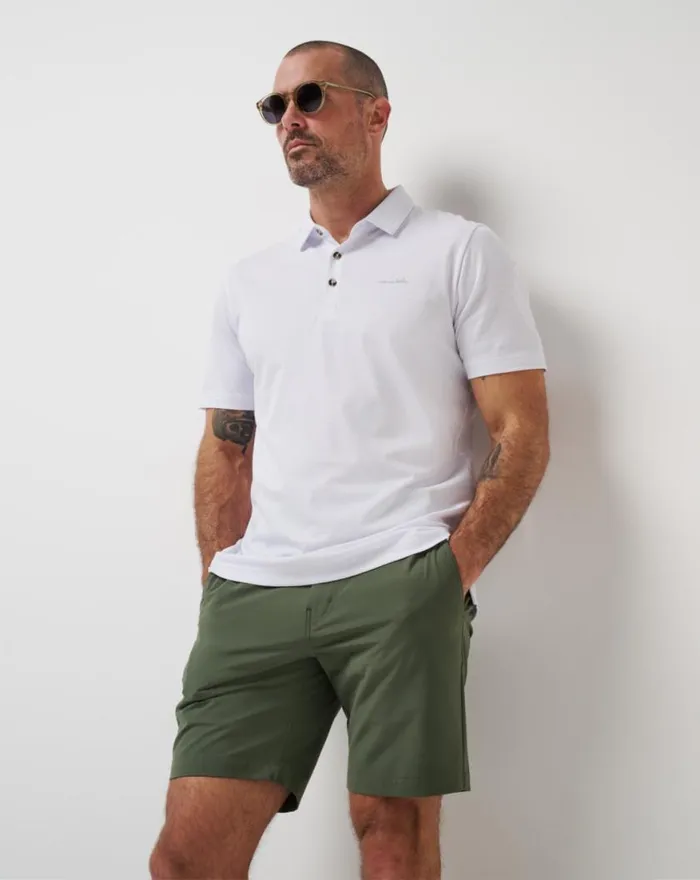 Men THE ZINNA 20 POLO White TravisMathew Polos
