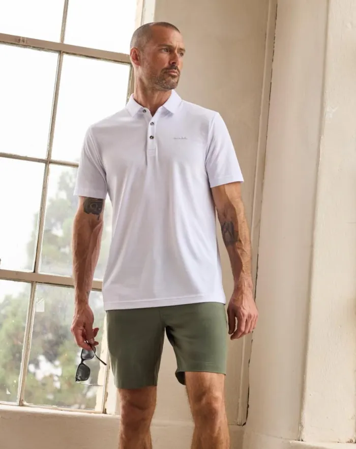 Men THE ZINNA 20 POLO White TravisMathew Polos
