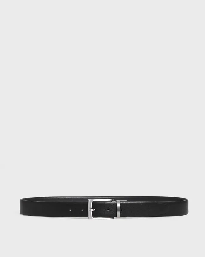Men Theory Belts Reversible Belt In Leather Black