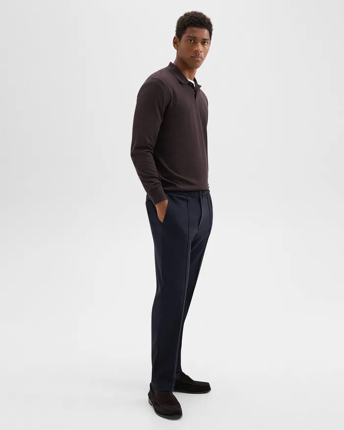 Men Theory Pants Curtis Drawstring Pant In Precision Ponte Baltic