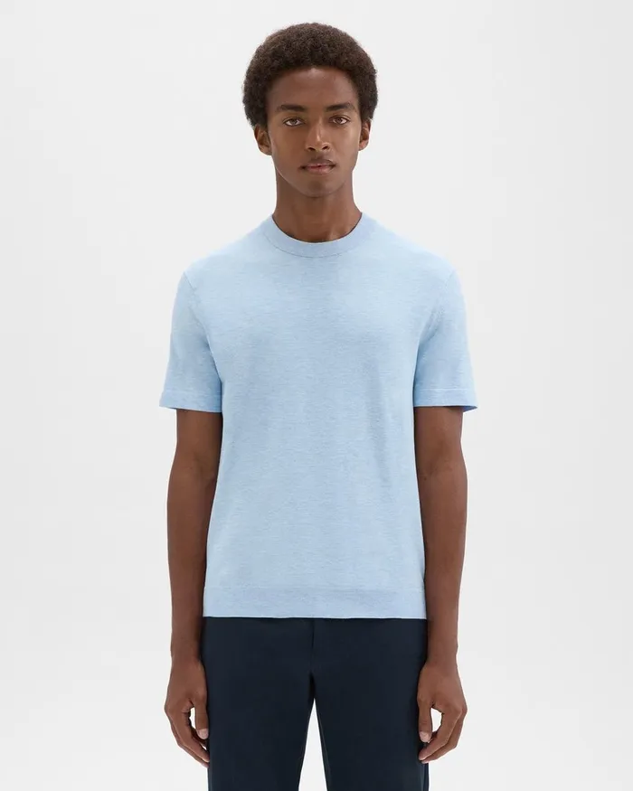 Men Theory TShirts Polos Sarior Tee In Light Bilen Skylight Melange