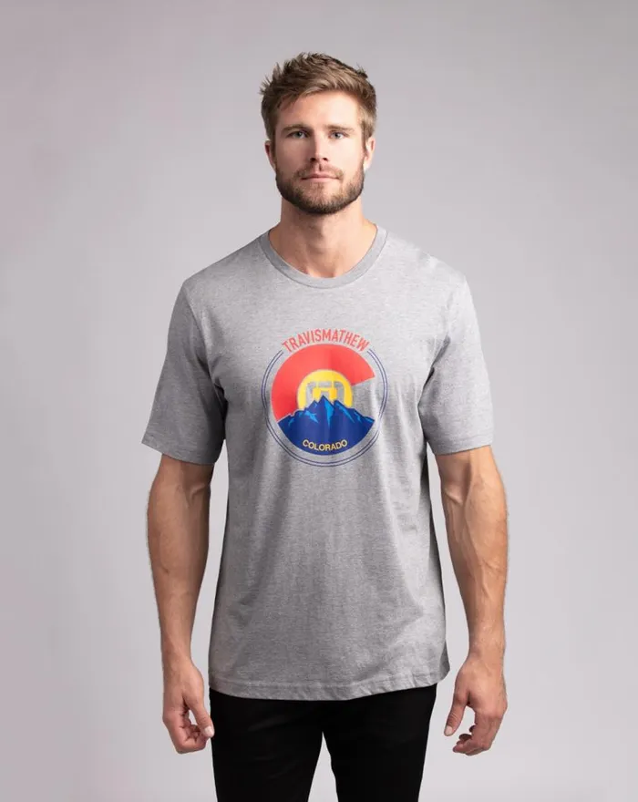 Men THIN AIR TEE Heather Grey TravisMathew Tees