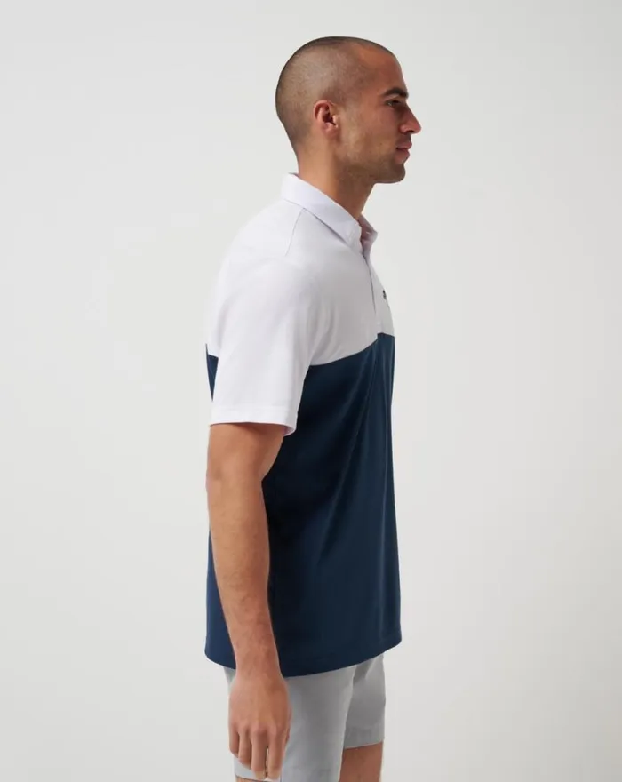 Men TORONTO BLUE JAYS HOME RUN LEADER POLO Whitenavy TravisMathew Polos