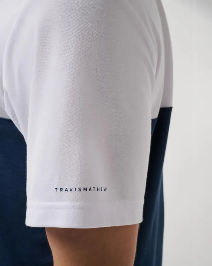 Men TORONTO BLUE JAYS HOME RUN LEADER POLO Whitenavy TravisMathew Polos
