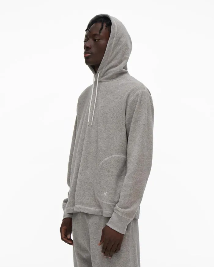 Men Towel Hoodie Vapor Heather Helmut Lang Sweatshirts