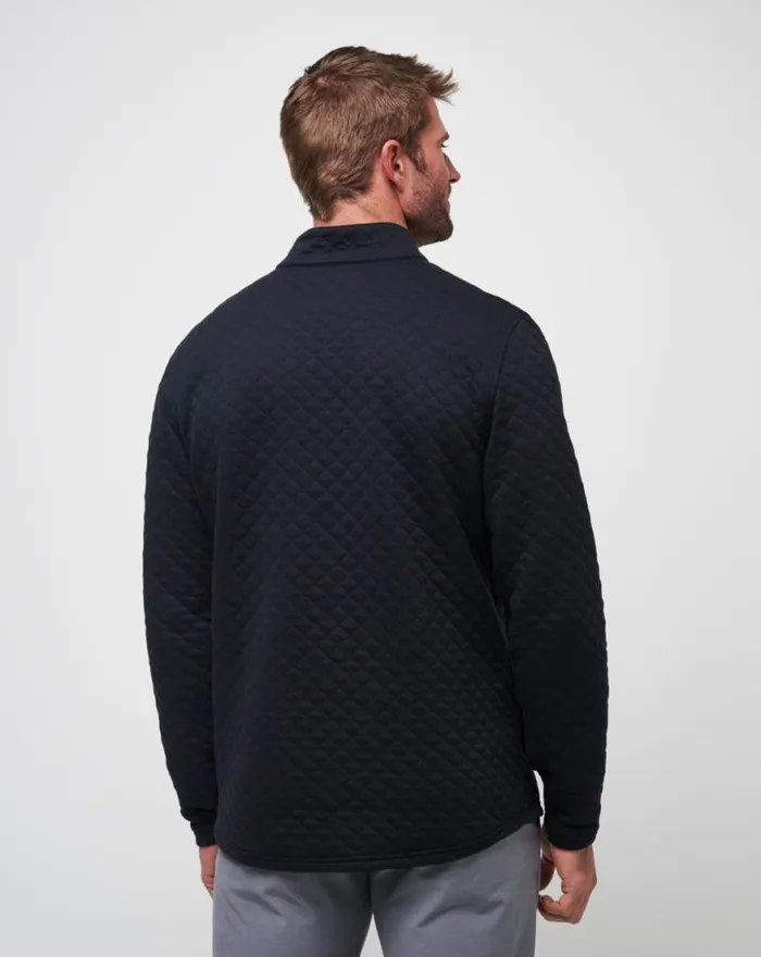 Men TRANSATLANTIC QUARTER ZIP Black TravisMathew Quarter Zips