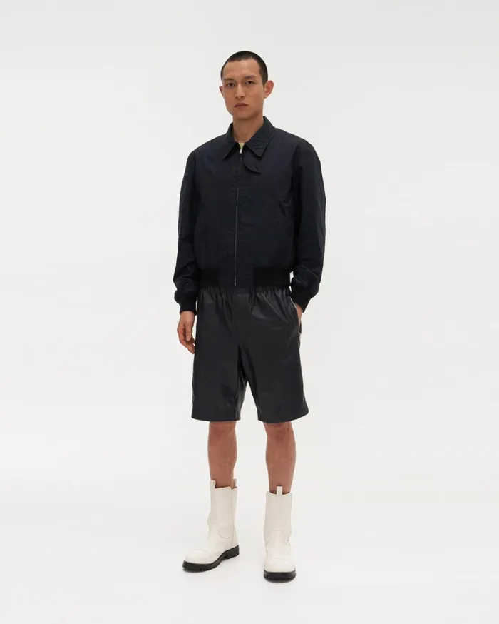 Men Trench Bomber Jacket Patrol Navy Helmut Lang Outerwear