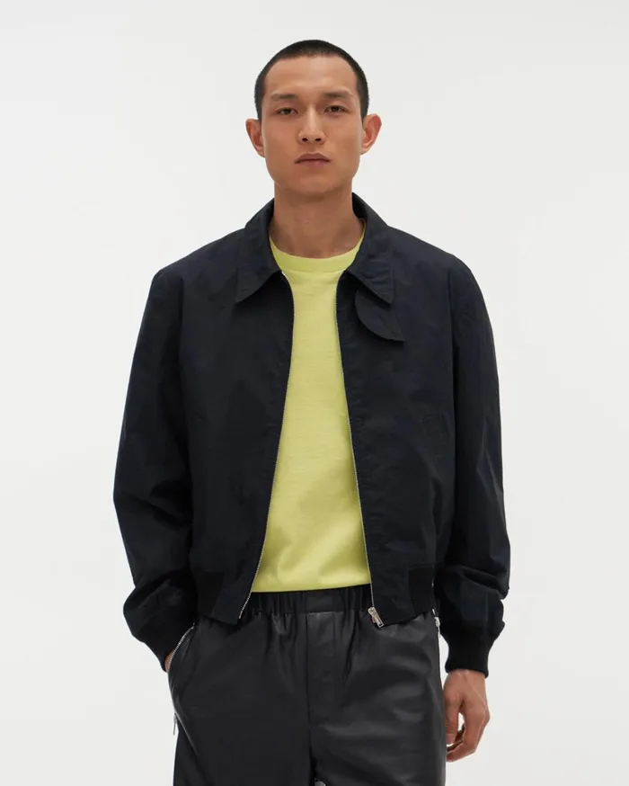 Men Trench Bomber Jacket Patrol Navy Helmut Lang Outerwear
