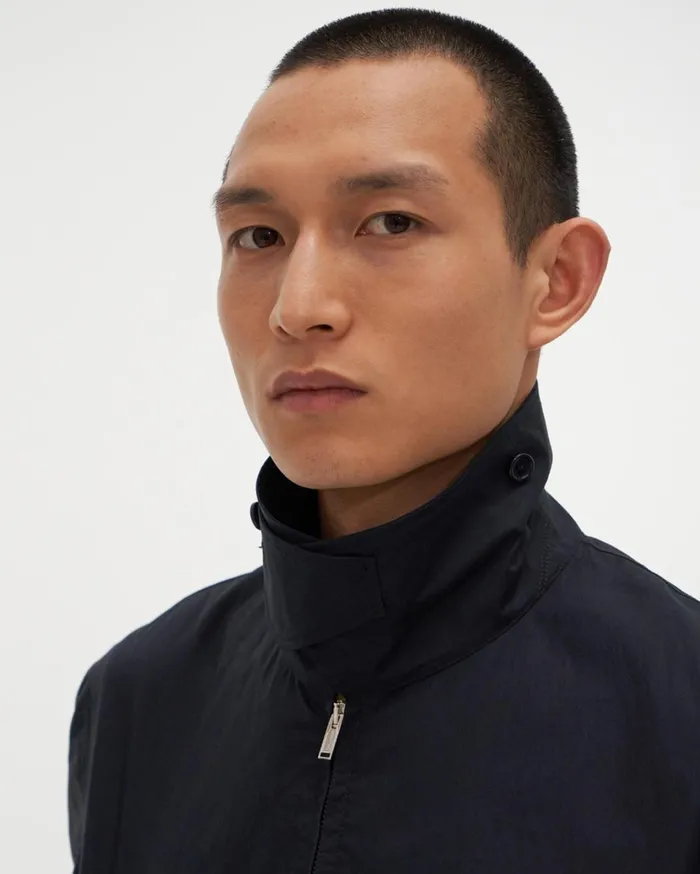 Men Trench Bomber Jacket Patrol Navy Helmut Lang Outerwear