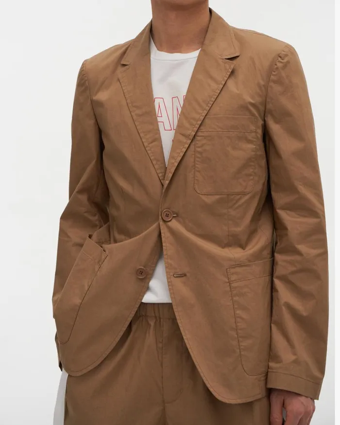 Men Two Button Suit Jacket Trench Helmut Lang Jackets