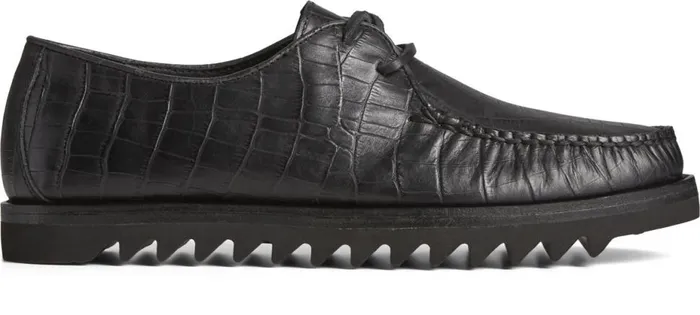 Men Unisex Captain039s Vibram Oxford Black Croc Sperry Boots