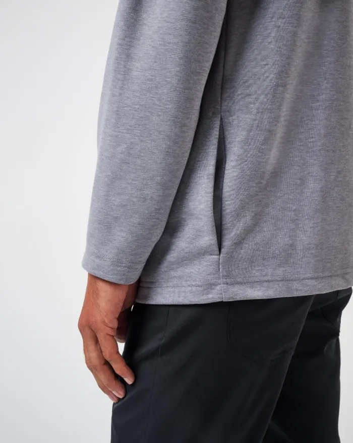 Men UPGRADED QUARTER ZIP Heather Grey TravisMathew Quarter Zips
