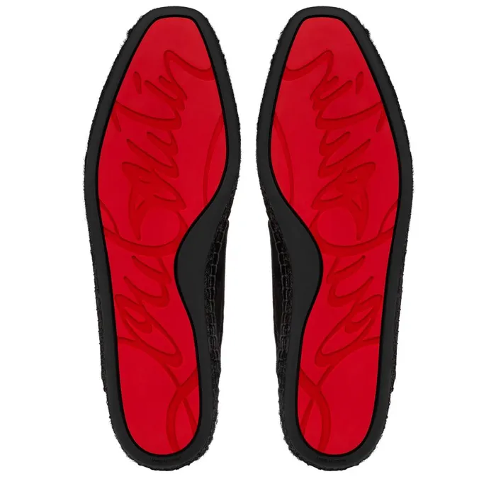 Men Varsi Espadon Espadrilles 8211 Leather 8211 Black Black Christian Louboutin Sandals and Espadrilles