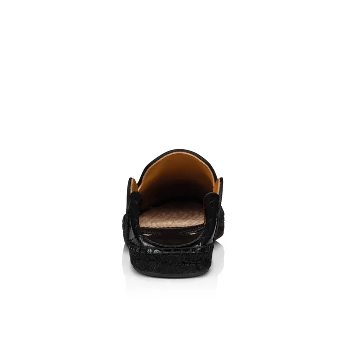 Men Varsi Espadon Espadrilles 8211 Leather 8211 Black Black Christian Louboutin Sandals and Espadrilles