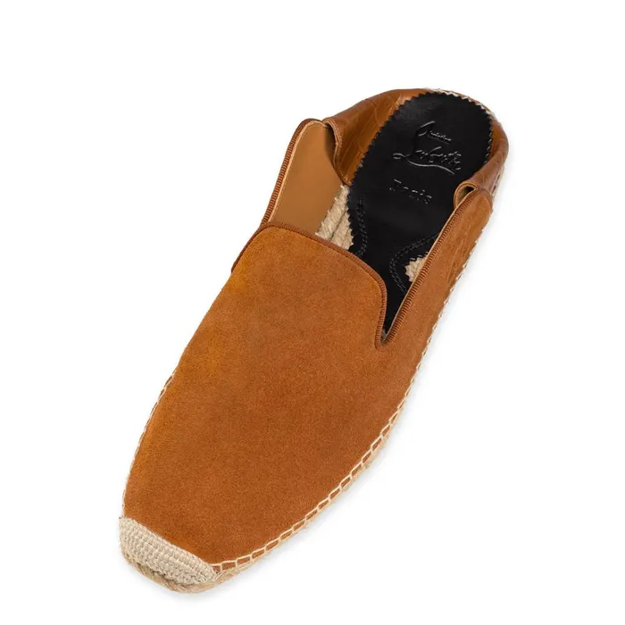 Men Varsi Espadon Espadrilles 8211 Leather 8211 Cinnamon Brown Christian Louboutin Sandals and Espadrilles