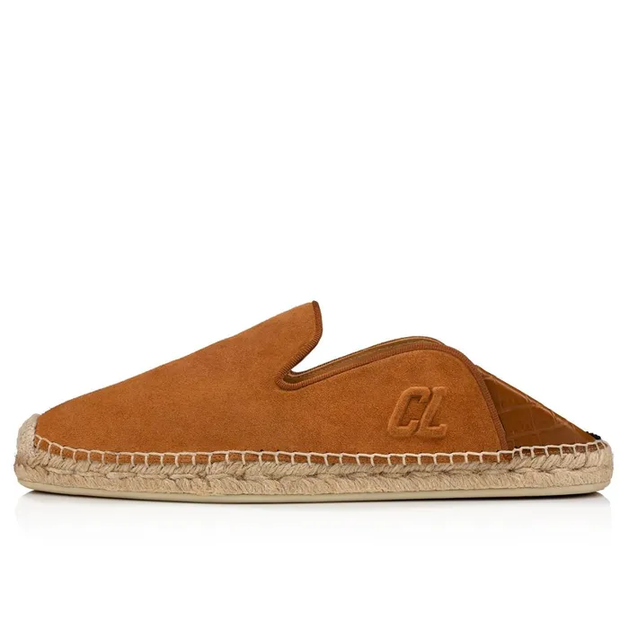 Men Varsi Espadon Espadrilles 8211 Leather 8211 Cinnamon Brown Christian Louboutin Sandals and Espadrilles