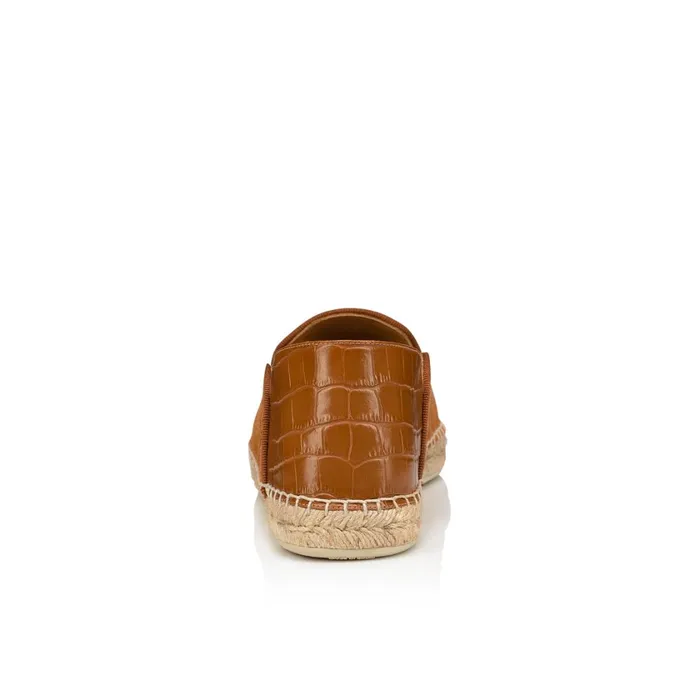 Men Varsi Espadon Espadrilles 8211 Leather 8211 Cinnamon Brown Christian Louboutin Sandals and Espadrilles