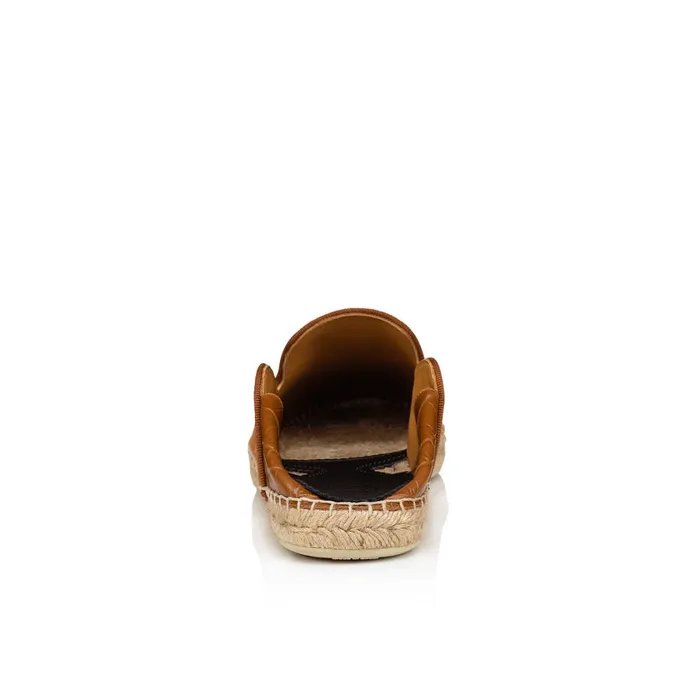 Men Varsi Espadon Espadrilles 8211 Leather 8211 Cinnamon Brown Christian Louboutin Sandals and Espadrilles